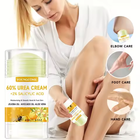 Professional 60% UREA Body Cream - Exfoliating Dead Skin Cells, Deep Hydration for Feet & Knees, Fra