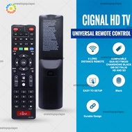 OSQ Universal Cignal Replacement Remote Control Key Learning for Cignal HD TV Box Changhong Black