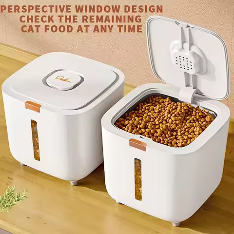 Pet food storage barrel large storage barrel food sealed moisture-proof cat food barrel storage cat 