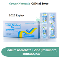 Immunpro Sodium Ascorbate with Zinc 100 tablets/box Immunopro