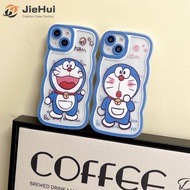 JieHui Big Wave No.16412 Happy and Shy Doraemon is suitable for realme 5/5i/6i/C3/8 4G/8 Pro 4G/8 5G/ V13 5G/8I 4G/C11 2021/C20/C20A/C12/C25/C25S/C15/C12/C17/7i/C21Y/ C25Y/C35 4G anti-collision mobile phone case