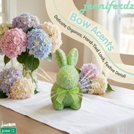 JENNIFERDZ Rabbit Easter Figurine, Colorful Handmade Easter Bunny Ornament, Exquisite Simulation Bun