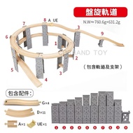 [Wooden Train Track Accessories] Cyclone Track Large Scene | Train Track Scene CORHAND