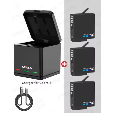 For GoPro Hero 7 hero 6 hero 5 Black Battery or Triple Charger for Go Pro Hero7 6 hero5 Black camera