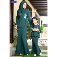 Raya 2023 Kurung Brenda Emerald Green Sedondon Ibu & Anak