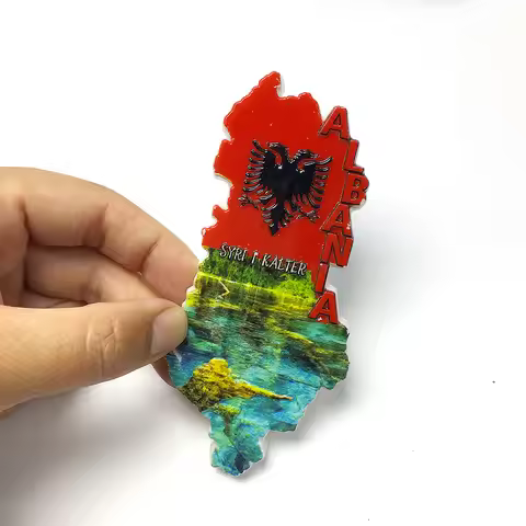 3D Albania Fridge Magnet - ‌Cute Decorative Room Decor, Strong Refrigerator Magnets
