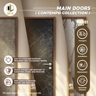 HDB Flat Main Door - Laminate Door for Non Fire-Rated, Fire-Rated Main Door, Main Entrance With Lock