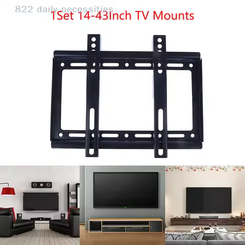 convenient14-43Inch TV Mounts LCD LED Monitor Wall Mount Bracket Fixed Flat Panel TV Frame Thickness