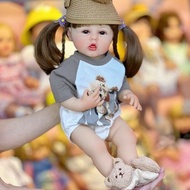 Boneka Bayi Reborn 55CM Full Body Bahan Silikon Untuk Hadiah Natal