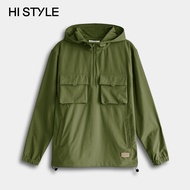 HI STYLE - Men Jacket Hoodies Long Sleeve - Green - HSI510508 / Jaket Hoodie Lengan Panjang Lelaki -