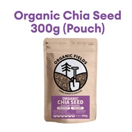 ORGANIC FIELDS Organic Chia Seed 300gm | Superfood | Omega-3 | Fibre | Highest Purity