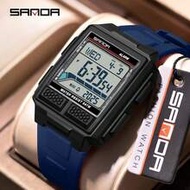 SANDA 2212 Youth Sports Electronic Watch, 5ATM Waterproof, Luminous, Countdown, Stopwatch, Alarm, 3D