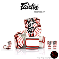 นวมชกมวย Fairtex Thai Boxing Gloves BGV14WR Art Collections - Japanese Red Wave Microfiber Gloves