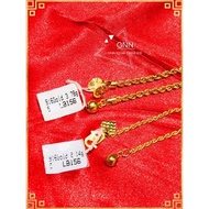Emas 916 Tulen Rantai Kaki Pintal Anklet 916 Emas Gold