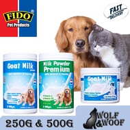 FIDO Premium Cat &amp; Dog Milk Powder / Goat Milk Powder 500g &amp; 250g - (Fido Susu Kucing, Goat Milk)