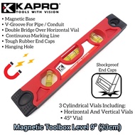 Kapro USA Magnetic Spirit Measure Level 9" (23CM) For Home Construction Measuring Level