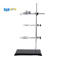 Laboratory Grade Metalware Support Stand, Cork Lined Burette Clamp with 2 Retort Ring (2inch,3inch D