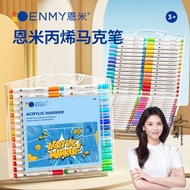 ENMY Acrylic Marker Pen Set Quick-drying Waterproof Dual Tip 48/60/80 Colors