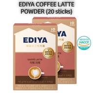 EDIYA Café Latte Stick Coffee  (75kcal)2 Boxes Set (10 Sticks per Box × 2 Boxes)