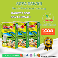 Paket 3 Box SOYA USWAH - Susu Herbal Alami Efektif Atasi Masalah Asam Lambung Maag GERD Tukak Lambun