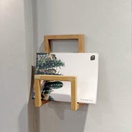【Hübsch】－880419 北歐風原木多功能雜誌架 書架 收納架禮物