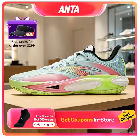 ANTA Fengmang Men Low‑Top Basketball Shoes Nitrogen Tech Anta‑Torsion Wear‑Resistant Practical Sneak