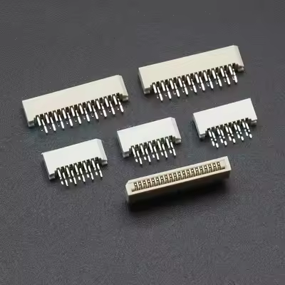 1.0mm1.25 pitch FPC/FFC Connector LCD Flexible Flat Cable Socket Double Row DIP Straight Pin Type 4 