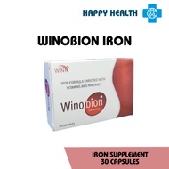 WINOBION Improved Iron Supplement with Vitamins and Minerals 30 Capsules