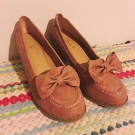 二手鞋👟優雅可愛蝴蝶結藕粉色6公分高跟鞋
