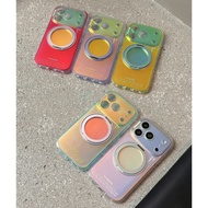 Contrast Color Aurora Laser 360 ° Rotating Bracket Suitable for iPhone 17 16 15 Pro Max i15 i16 17Pr