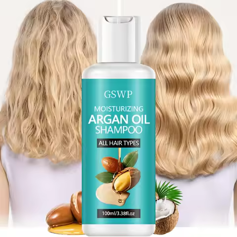 GSWP Argan Oil Shampoo. Rich lather, gentle cleansing, strengthens hair, creates voluminous softness