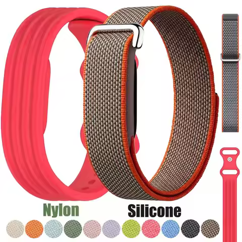 Official Nylon+Silicone Loop Wristband for Google Fitbit Air Comfortable Bracelet for Google Fitbit 
