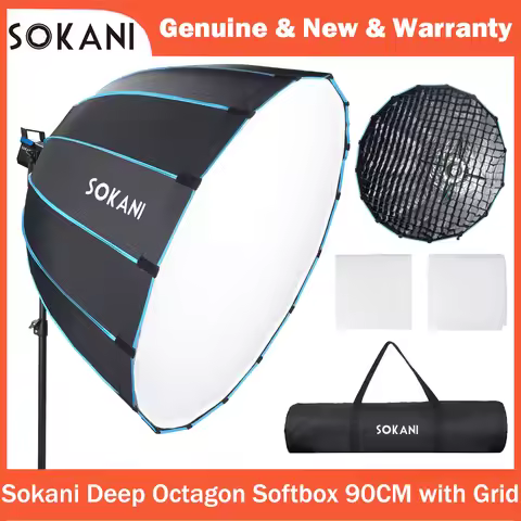 Sokani Deep Octagon Softbox 90CM for Sokani X100 Colbor CL60 Amaran 300c 200XS 60X S Godox SL60W Bow