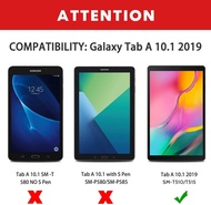 Case for Samsung Galaxy Tab A 10.1 2019 Ultra Slim Lightweight Smart Shell Stand Cover for Samsung Galaxy Tab A 10.1  Wi Fi SM-T510 / LTE SM-T515Screen Protector for Samsung Galaxy Tab A 10.1 inch 2019 Release SM-T510/515