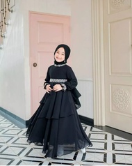 Gamis Anak Perempuan MIKAYLA KIDS Umur 7 - 12 tahun Dress Kondangan Anak Perempuan Mewah Gamis Anak 