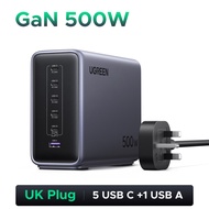 UGREEN 500W 6-port GaN desktop fast charging charger with USB-C*5+USB-A*1 Space Gray Compatible with