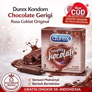 Durex Kondom Chocolate Gerigi Rasa Coklat Original -Sensasi Maksimal Bentuk Bertekstur