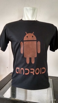 KAOS DISTRO ANDROID MURAH . BAHAN COTTON COMBED 30S DAN 20S