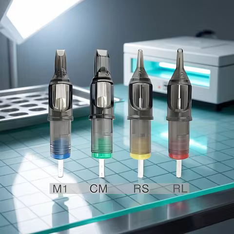 Tattoo Cartridge Needles POSEIDON V2 10PCS Disposable Safty RL RS RM M1 Tattoo Needle Hot Sale Purpl
