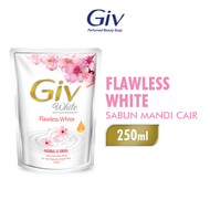 Giv White Sabun Mandi Cair Sakura Pouch 250ml