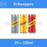Schweppes Soda Water / Tonic Water / Ginger Ale Can (24 x 320ml)