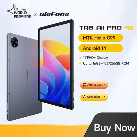 Ulefone Tab A11 Pro Tablet 16GB RAM (8+8) 128GB/256GB ROM 11‘’ MTK Helio G99 Android 14 8800mAh 4G T