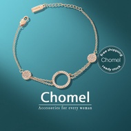 CHOMEL Singapore Wisteria Bracelet for women 18K Gold Plated gelang tangan chain cute diamond simple