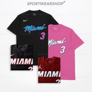 CODE N37K Tshirt Basketball Shirt NBA Team Miami Heat Dwyane Wade No. 3 Basketball T Shirt Replaceme