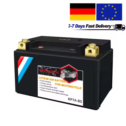 EU Stock 7A-BS Motorcycle Starter Battery 12V 4AH 260CCA Lithium LiFePO4 Powersports Battery Built i