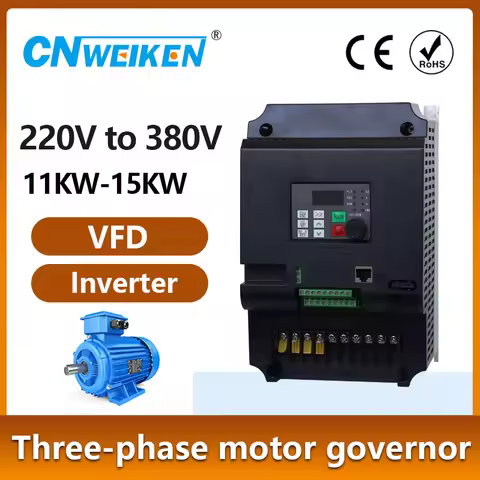 7.5KW/11kw 400HZ VFD Inverter Frequency converter single phase 220v input To 3phase 380v output For 
