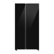 SAMSUNG ตู้เย็น SIDE BY SIDE  RS70F65Q1BST 23.1 คิว กระจกดำ