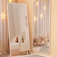 ST-🌊Full-Length Mirror Dressing Floor Mirror Home Wall Mount Wall-Mounted Internet Celebrity Girls Bedroom Dorm Makeup W
