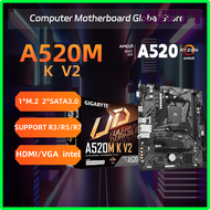 CVFTY GIGABYTE AMD A520M K V2 AMD A520 DDR4เมนบอร์ดซ็อกเก็ต AM4 ASCJI เมนบอร์ดคอมพิวเตอร์ใหม่ทั้งหมด