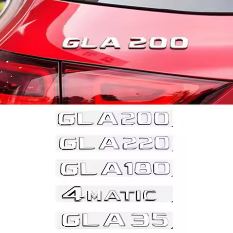 3D ABS Emblem Badge Car Trunk Letters Sticker For Mercedes GLA35 GLA45 GLA180 GLA220 GLA200 GLA250 X